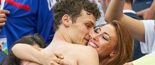 Rachel Legrain-Trapani with her ex-boyfriend Benjamin Pavard.